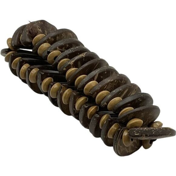 Wooden Nut and Seed Stretch Bracelet Boho - Picture 1 of 5